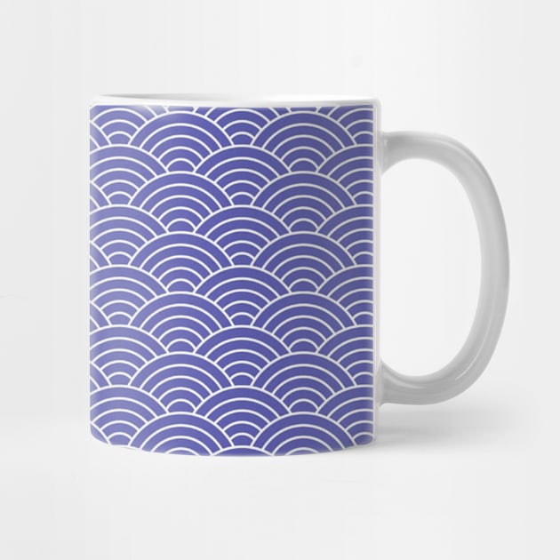 blue seigaiha japanese wave pattern by thehollowpoint